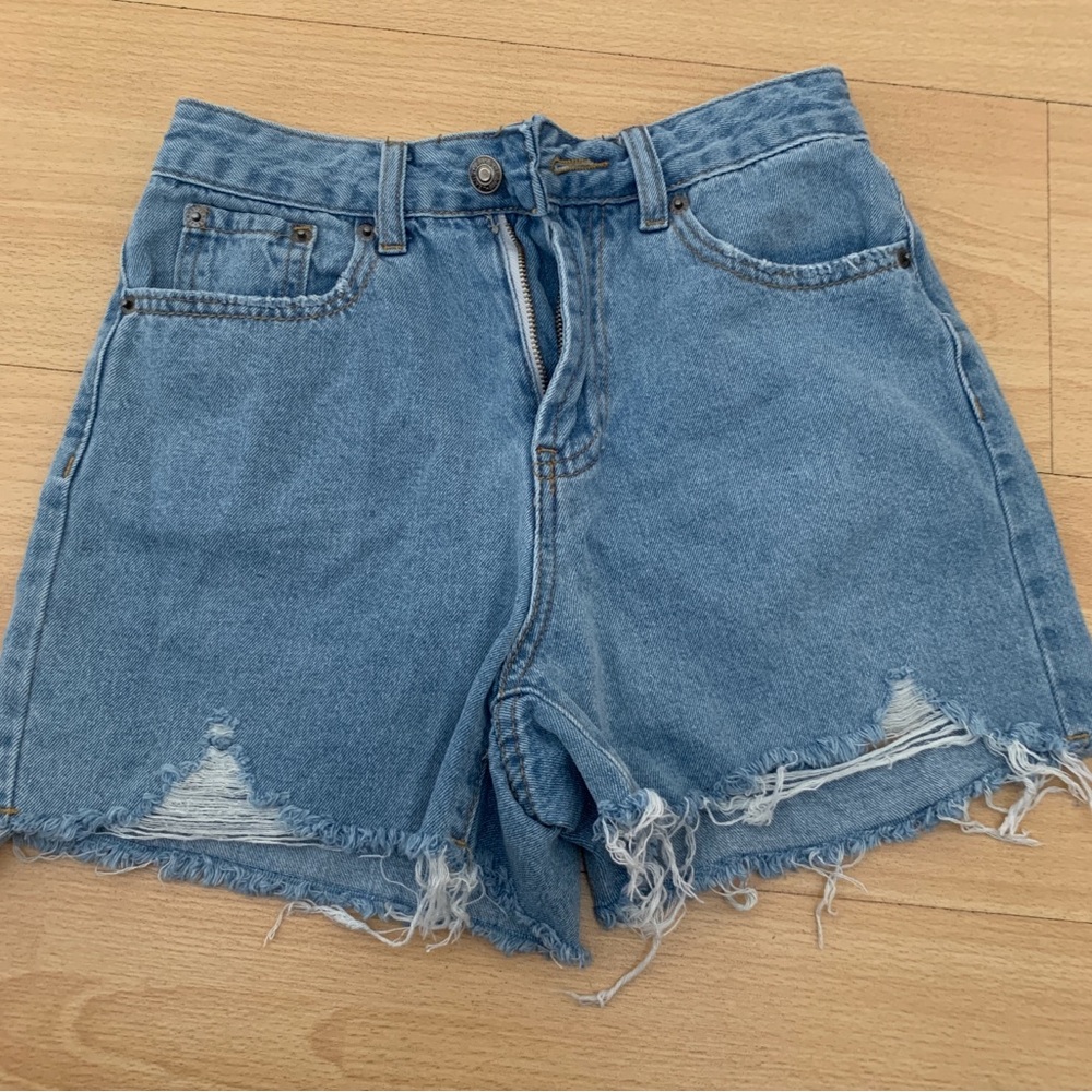 White Fox Blue Denim Shorts